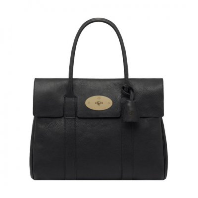 Mulberry Bayswater Black Natural Leather With Brass