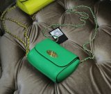 2015 New Mulberry Mini Lily Shoulder Bag Green Small Classic Grain Leather