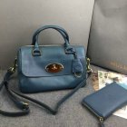 2015 New Mulberry Del Rey Bag in Petrol Blue Leather