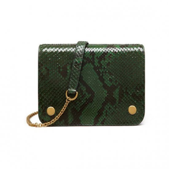 2016 Latest Mulberry Clifton Crossbody Bag Emerald Python & Nappa Leather - Click Image to Close