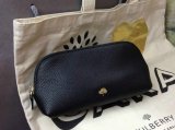 2014 A/W Mulberry Make Up Case Black Small Grain Leather