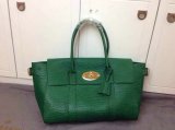 Mulberry Small Bayswater Buckle Tote in Green Shrunken Calf