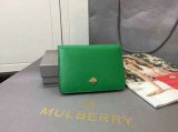 2015 Womens Mulberry Tree Slim Short Wallet in Jungle Green & Sea Blue Lamb Nappa