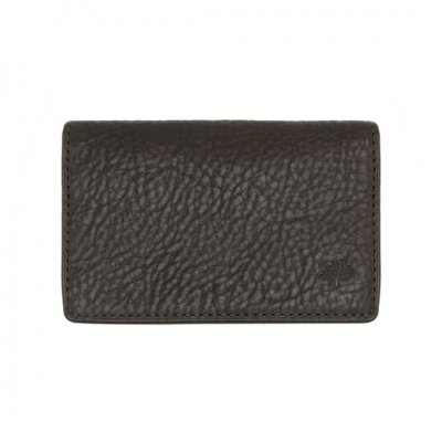Mulberry Card Case Chocolate Natural Leather