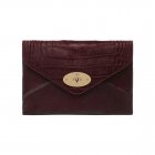 Mulberry Willow Clutch Oxblood Mixed Exotic