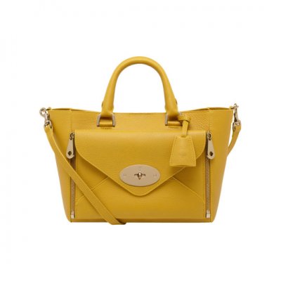 Mulberry Small Willow Tote Golden Yellow Grainy Calf