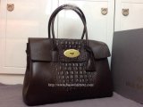 2014 Fall/Winter Mulberry Bayswater Chocolate Croc Printed Leather