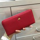 2014 Mulberry Tree Zip Around Wallet Red Grainy Leather