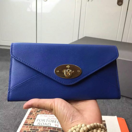 2015 Mulberry Envelope Leather Wallet 312259 in Blue - Click Image to Close