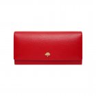 Mulberry Tree Continental Wallet Bright Red Shiny Goat