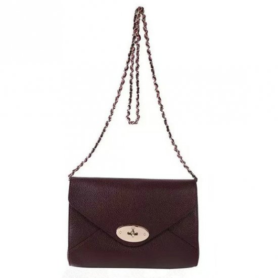 2016 Spring Summer Mulberry Envelope Crossbody/Shoulder Bag in Oxblood Small Grain Leather - Click Image to Close