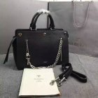 2016 Fall/Winter Mulberry Chain Front Zip Chester Tote Bag Black Textured Goat Leather