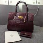 2016 Hottest Mulberry Bayswater Tote Bag Oxblood Croc Leather