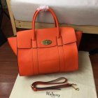 2017 Cheap Mulberry Bayswater with Strap Bright Orange Small Classic Grain