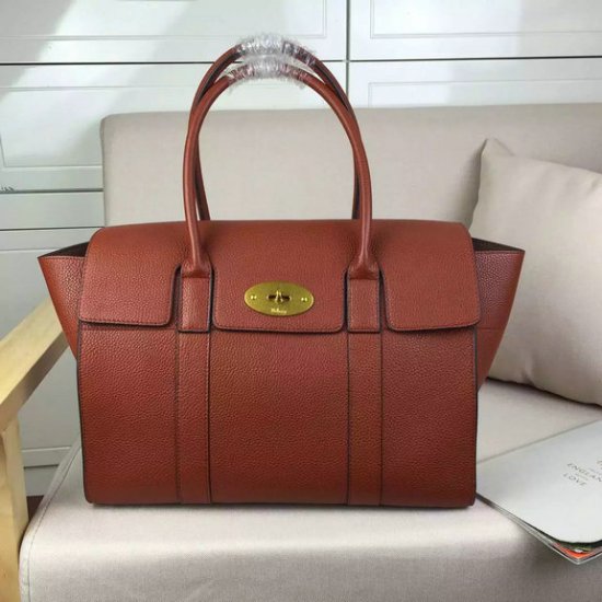 2016 Latest Mulberry New Bayswater Bag in Oak Natural Grain Leather - Click Image to Close