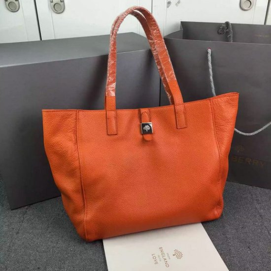 2015 New Mulberry Tessie Tote Bag in Orange Soft Leather - Click Image to Close