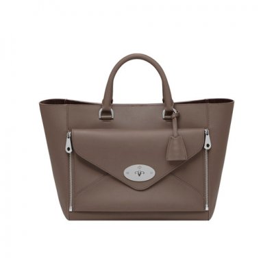 Mulberry Willow Tote Taupe Silky Classic Calf With Nickel