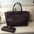 2016 Latest Mulberry New Bayswater Tote Oxblood Smooth Calf with Studs