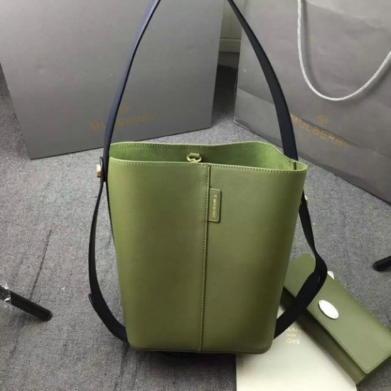 2016 Latest Mulberry Small Kite Tote in Khaki & Midnight Flat Calf Leather - Click Image to Close