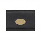 Mulberry French Purse Black Natural Leather With Brass