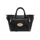 Mulberry Small Willow Tote Black Silky Classic Calf With Soft Gold