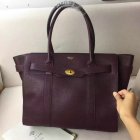 2017 S/S Mulberry Zipped Bayswater Tote in Oxblood Small Classic Grain