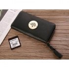 Mulberry Cow Leather Long Wallet 8461-571 Black