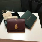 2018 Mulberry Amberley Medium Wallet Oxblood Cross Grain Leather