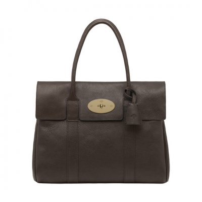Mulberry Bayswater Chocolate Natural Leather With Brass