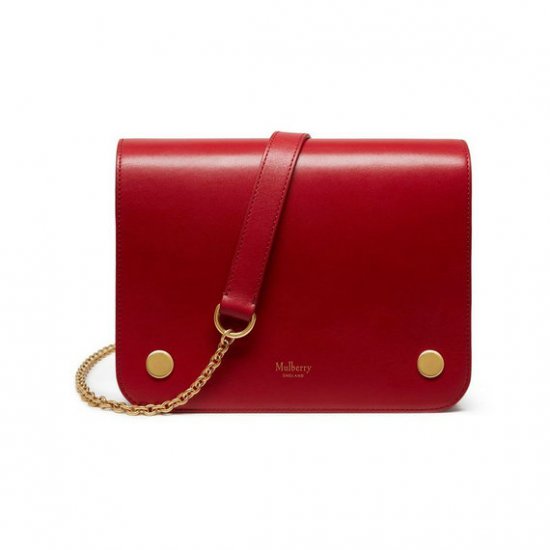 2016 Latest Mulberry Clifton Crossbody Bag Scarlet Crossboarded Calf Leather - Click Image to Close