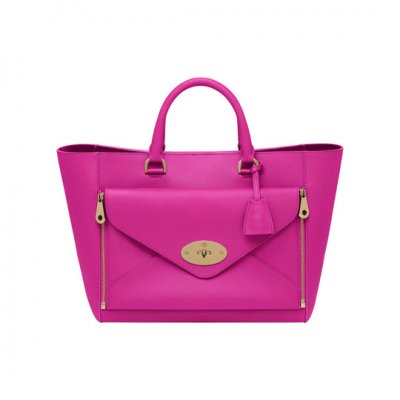 Mulberry Willow Tote Mulberry Pink Silky Classic Calf With Soft Gold [HH1587-121J191]