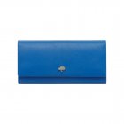 Mulberry Tree Continental Wallet Bluebell Blue Silky Classic Calf