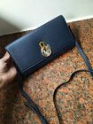 2018 Mulberry Amberley Clutch Bag in Dark Blue Grain Leather