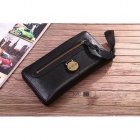 Mulberry Cow Leather Long Black Wallet 8392-342