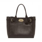 Mulberry Bayswater Tote Chocolate Natural Leather With Brass