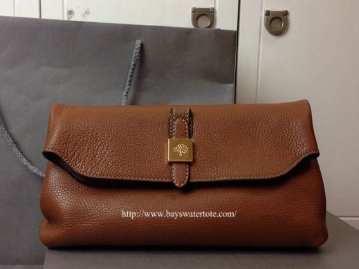 2014 F/W Mulberry Tessie Clutch Bag in Oak Soft Grain Leather - Click Image to Close