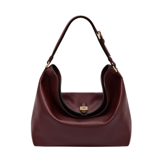 New Mulberry Handbags 2014-Tessie Hobo Oxblood Soft Small Grain - Click Image to Close