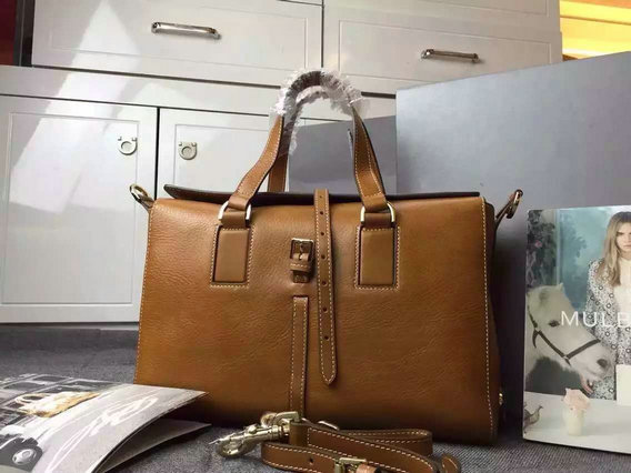 2015 Latest Mulberry Leather Roxette Satchel Bag in Oak - Click Image to Close