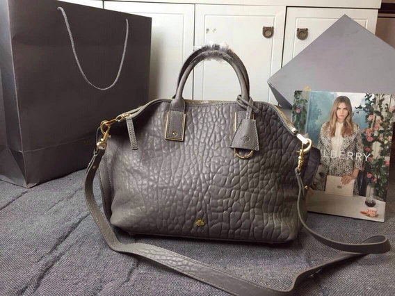 2015 New Mulberry Small Alice Zipped Tote Bag in Grey Shrunken Calf - Click Image to Close