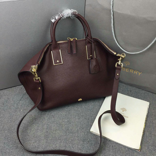 2015 Mulberry Small Alice Zipped Bag in Oxblood Small Grain Leather - Click Image to Close