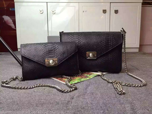 2015 Latest Mulberry Delphie Bag Black Snake Leather - Click Image to Close