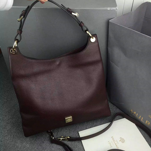 2015 Autumn/Winter Mulberry Freya Hobo Bag Oxblood Small Grain Leather - Click Image to Close