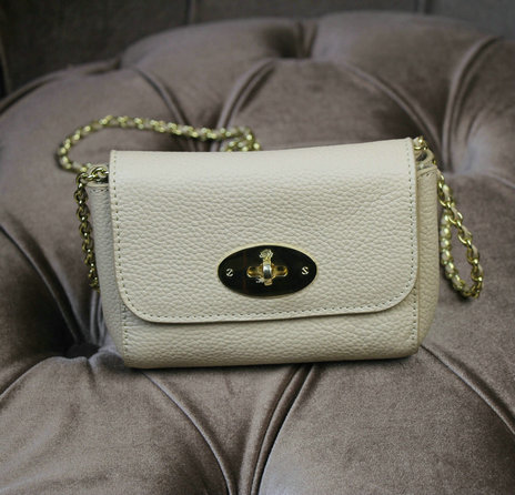 2015 New Mulberry Mini Lily Shoulder Bag Off-White Small Classic Grain Leather - Click Image to Close