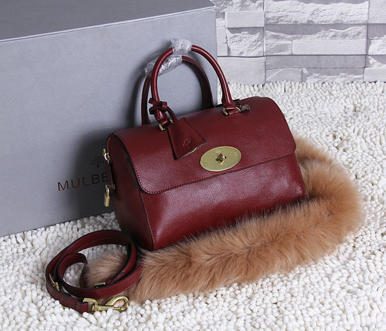 2015 Mulberry Small Del Rey Bag Oxblood Natural Leather - Click Image to Close