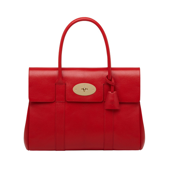 Mulberry Bayswater Bright Red Shiny Goat - Click Image to Close
