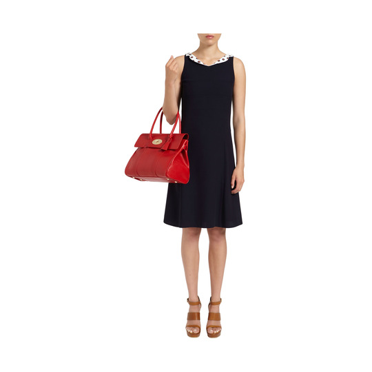 Mulberry Bayswater Bright Red Shiny Goat - Click Image to Close