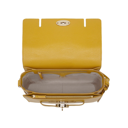 Mulberry Bayswater Shoulder Golden Yellow Shiny Goat - Click Image to Close