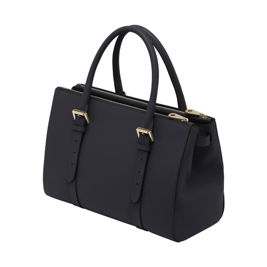 Mulberry Bayswater Double Zip Tote Black Silky Classic Calf - Click Image to Close