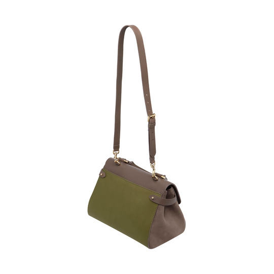Mulberry Primrose Pickle Green With Taupe Soft Tan & Suede - Click Image to Close