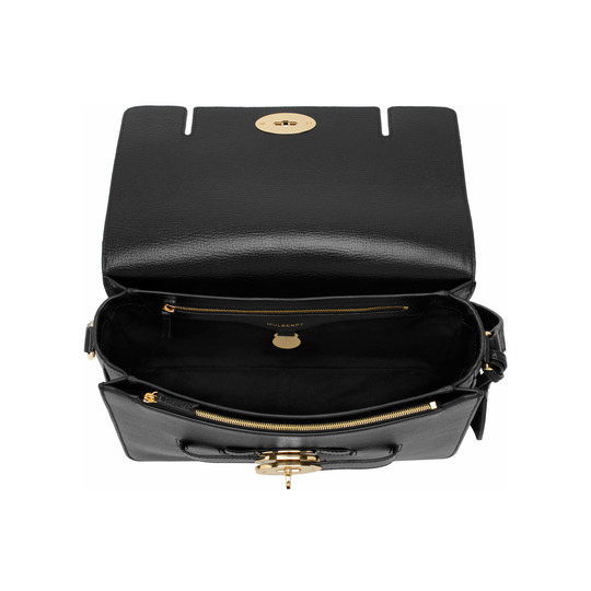 Mulberry Large Bayswater Shoulder Black Shiny Goat - Click Image to Close